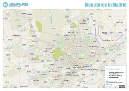 Mapa de Ikea stores in Madrid