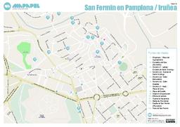 Mapa de San Fermin en Pamplona / Iruñea